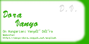 dora vanyo business card
