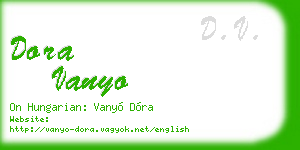 dora vanyo business card